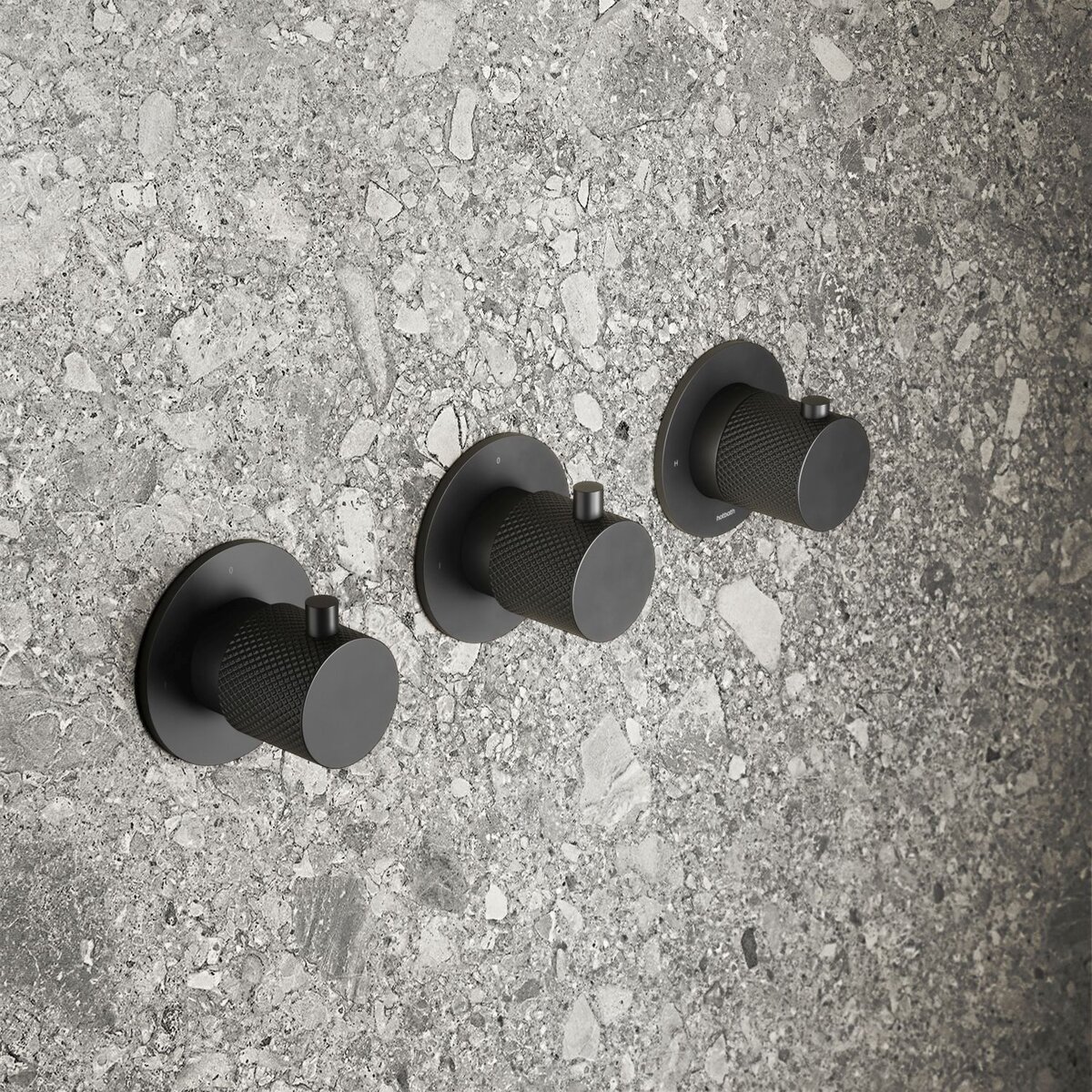 Hotbath Cobber X Afbouwdeel - Inbouw Douchethermostaat Met 2 Stopkranen Mat Zwart