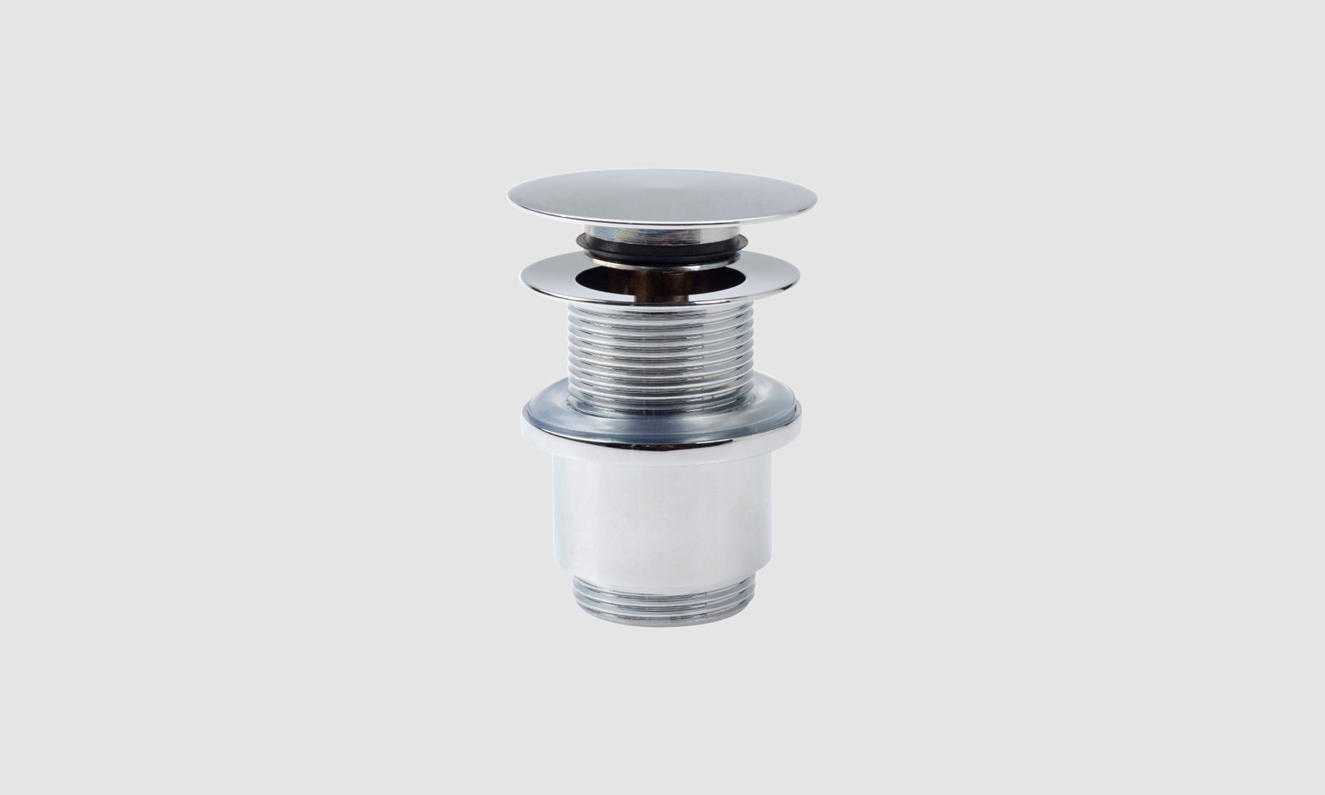 Clou InBe Stop/Go Afvoerplug met Platte Afdek zonder Overloop Rond 6.8 cm Chroom