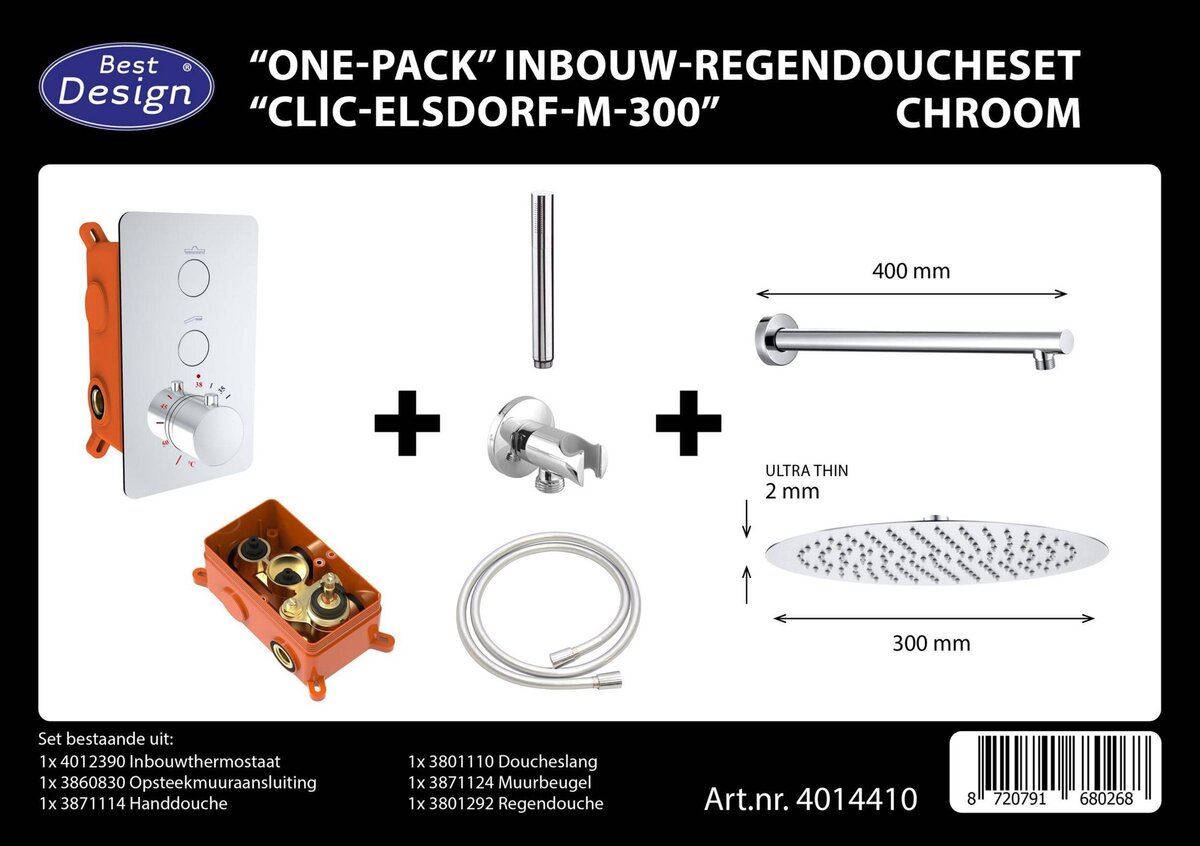 inbouw douchset