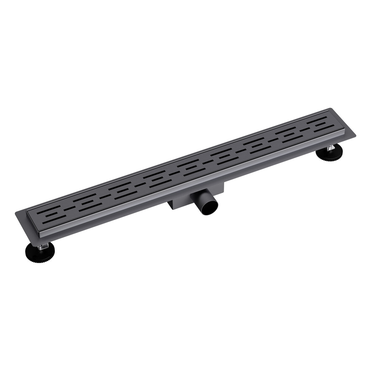 Creavit Aloni Rvs Douchegoot Compleet 50cm Gunmetal Grijs