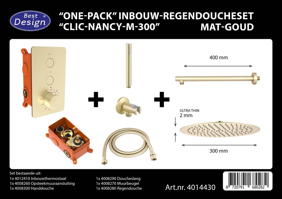 inbouw douchset