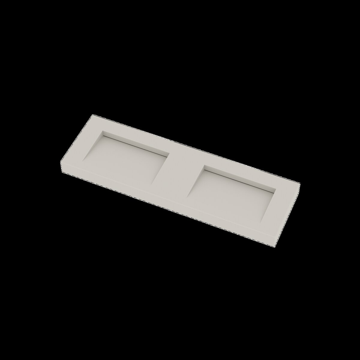 Ideavit Wastafel Dubbel Solidsquare 150x46x10 cm Solid Surface Mat Wit