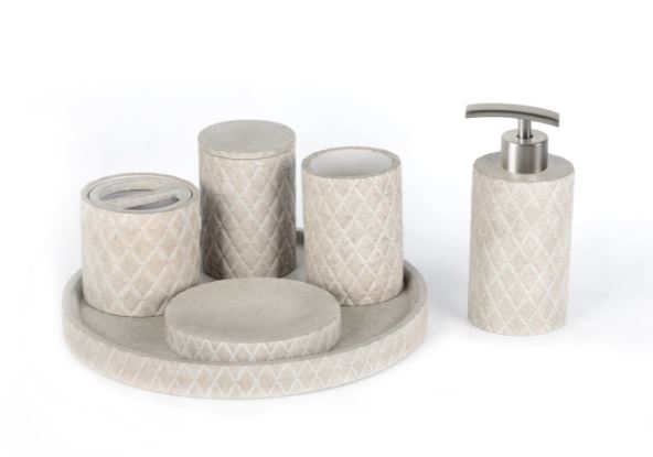 Ideavit Accessoires Set Idea.Isy Rond Beton Licht Grijs