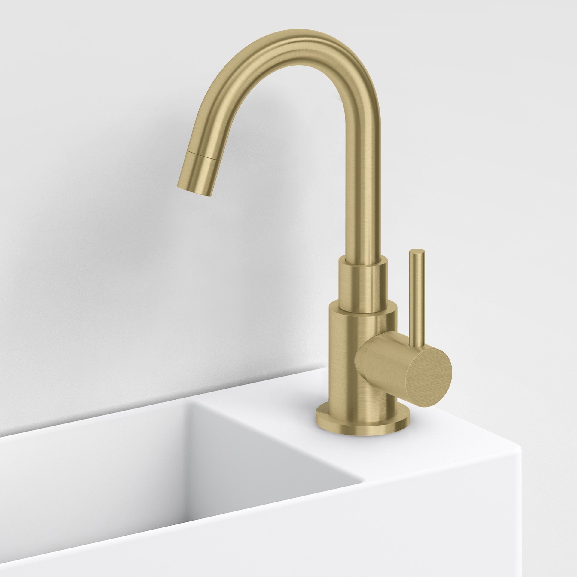 Clou Freddo Fonteinkraan Hoog 5.5x10x5x20.5 cm Geborsteld Goud PVD