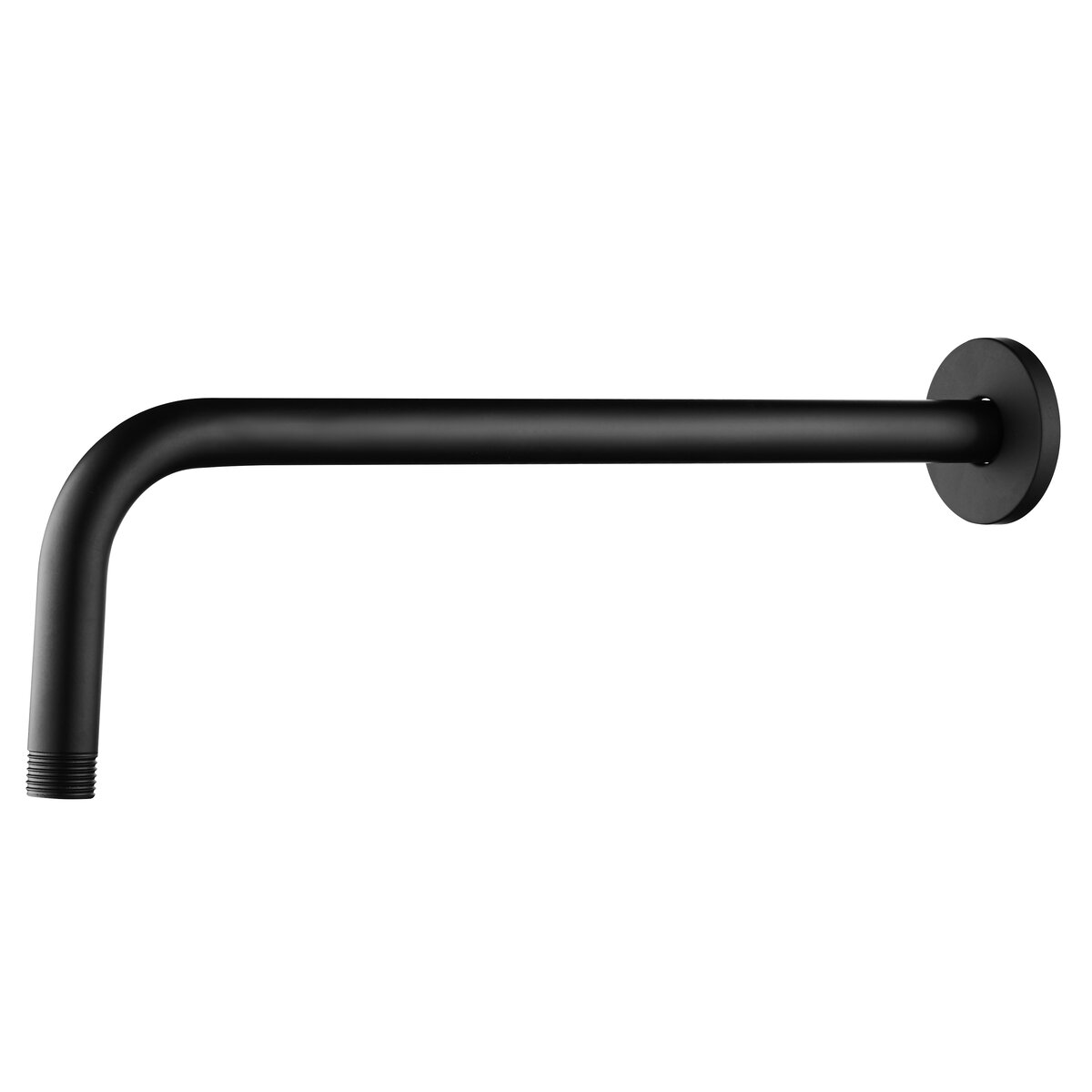 Creavit Aloni Rainshower Wandaansluit Bocht Mat Zwart 45cm