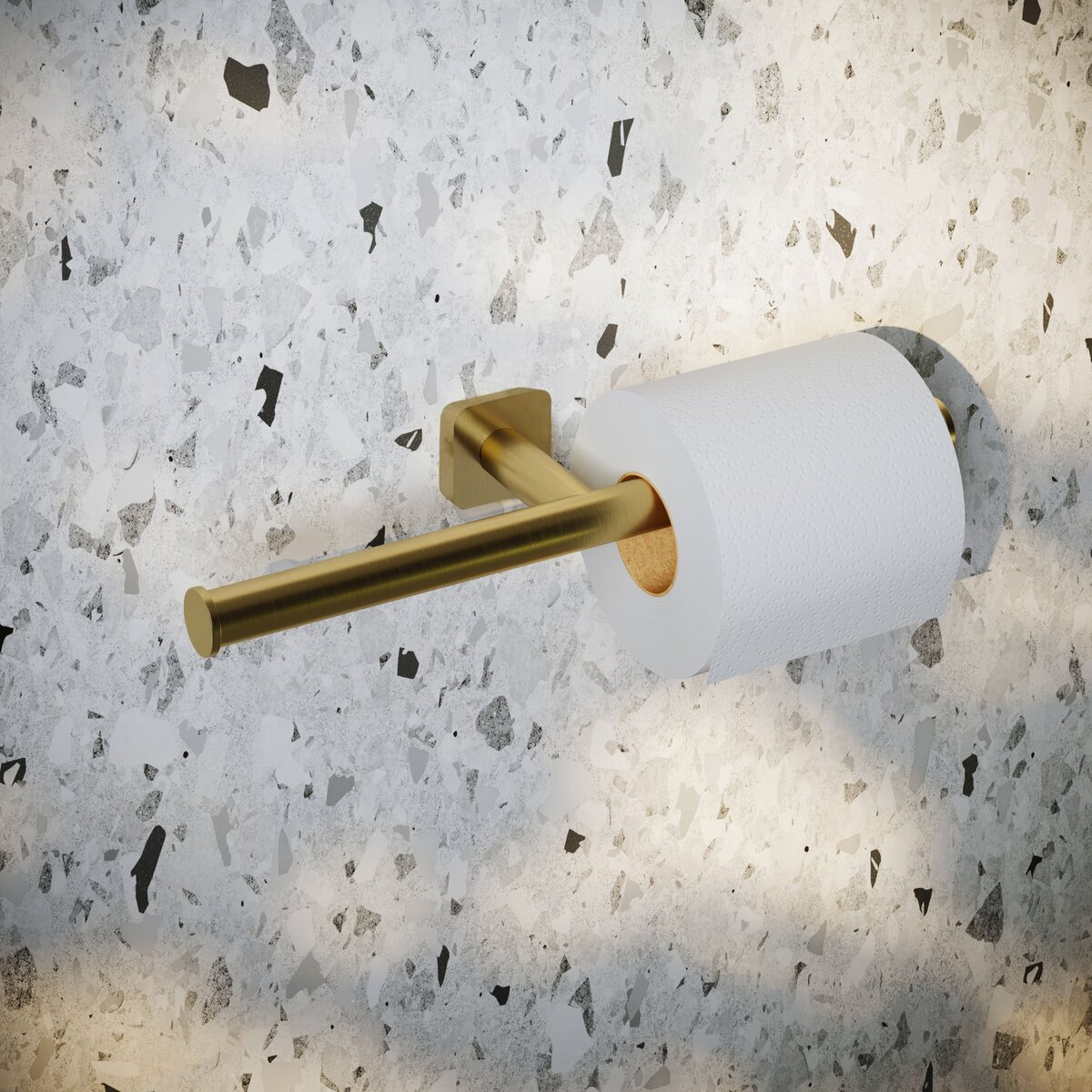 Hotbath Gal Dubbel Toiletrolhouder Geborsteld Messing PVD