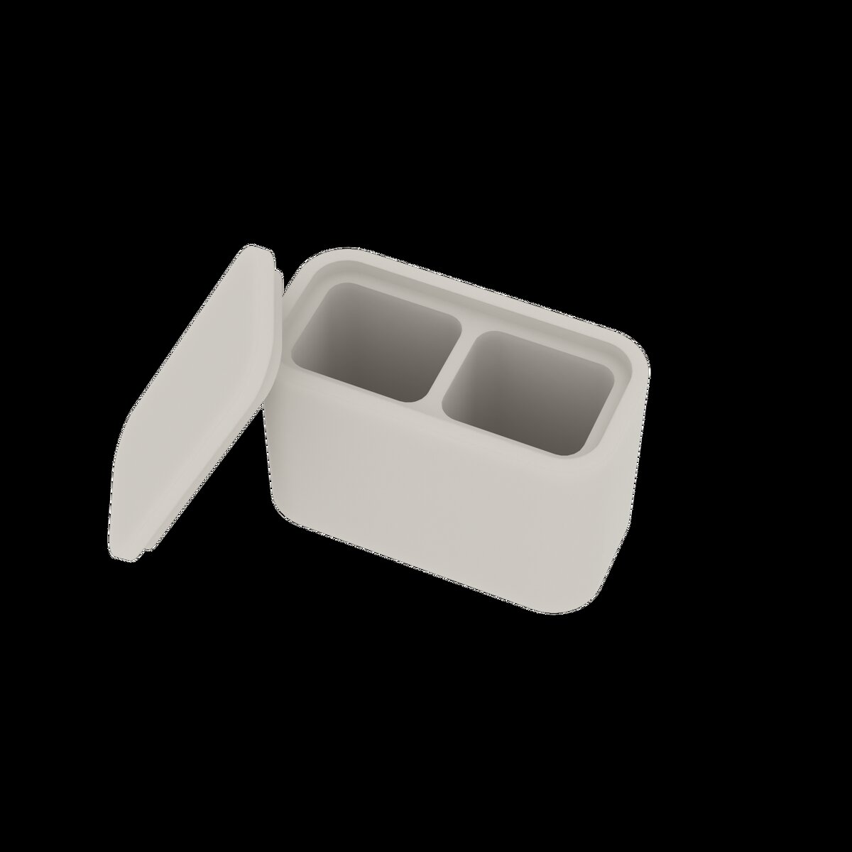 Ideavit Cosmetica Opbergdoos-Wattenstaafjes Solidcase 14x7x10.2 cm Solid Surface Mat Wit
