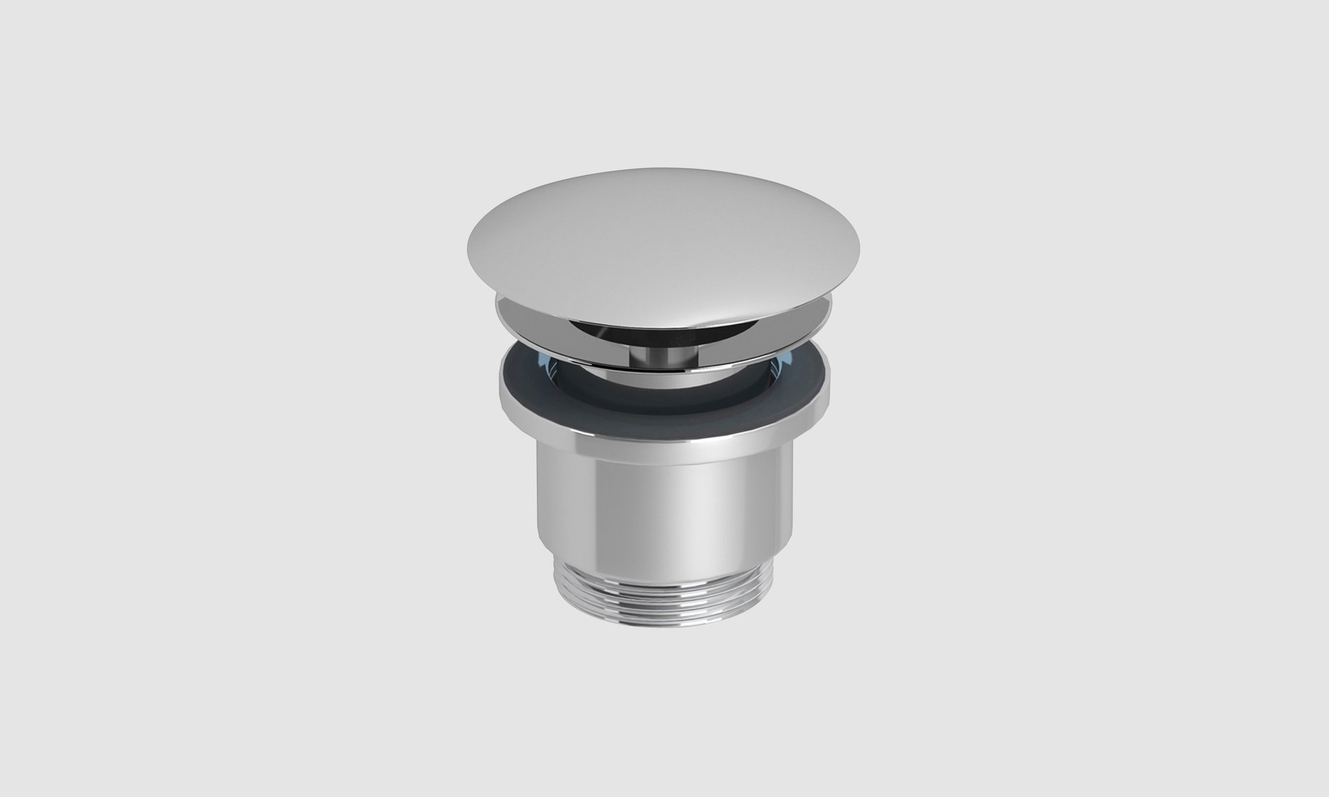 Clou InBe Afvoerplug niet Afsluitbaar Rond 7.2 cm Chroom (S-versie)