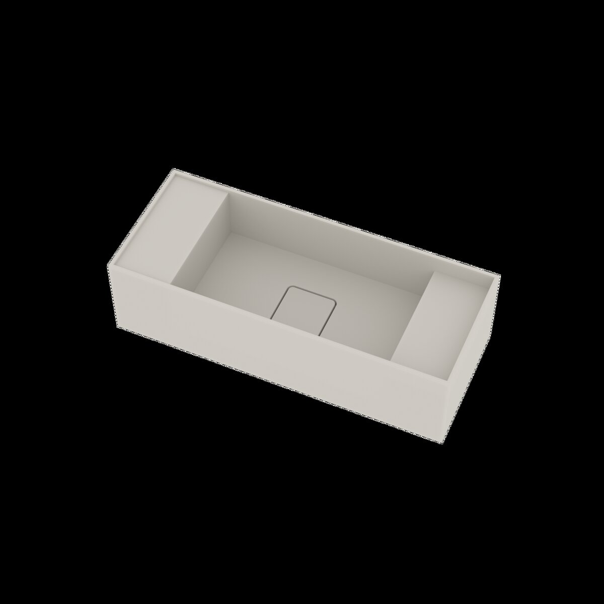 Ideavit Fontein Solidbliss 55x22x15 cm Solid Surface 2 Plateaus Mat Wit