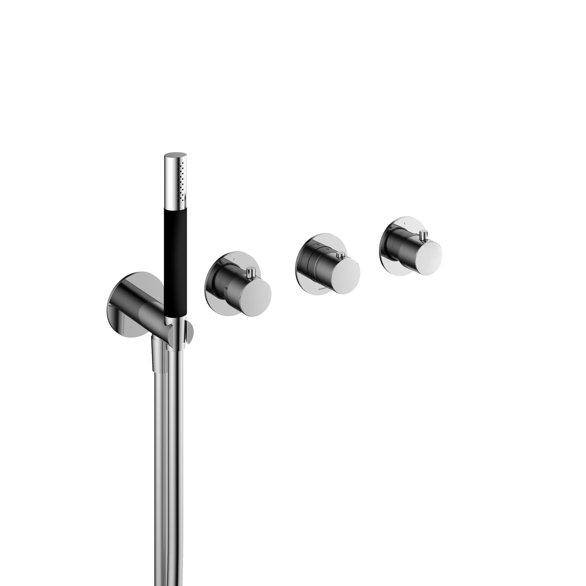 Hotbath Cobber Afbouwdeel - Inbouw Thermostaat Met 2 Stopkranen En Handdouche Chroom