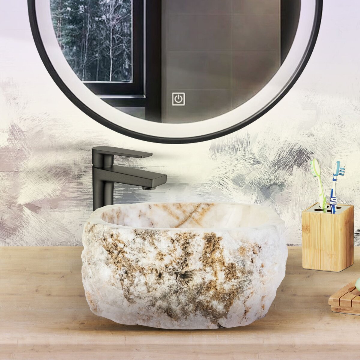 Aloni Waskom Natural Sunset Onyx 30-35x15cm