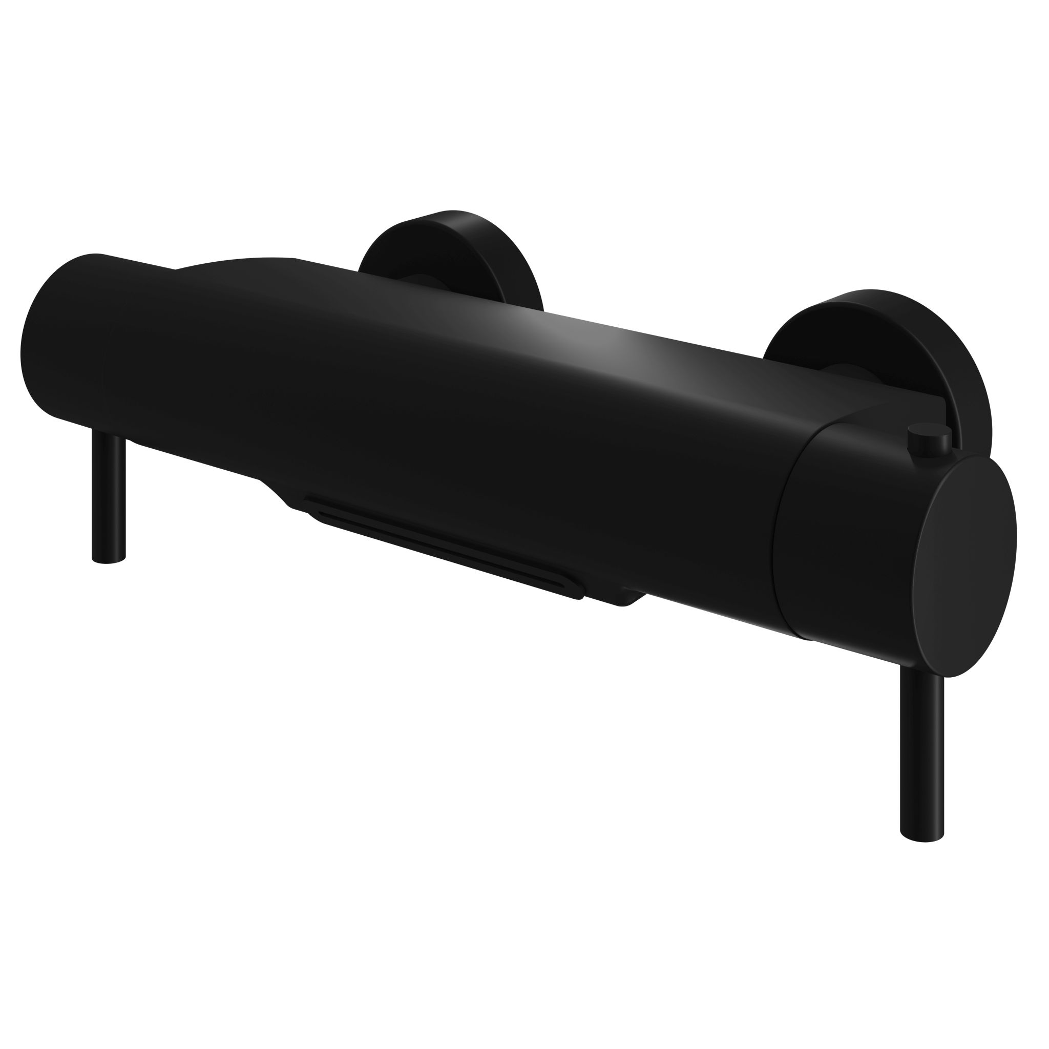 Hotbath Buddy Opbouw Badthermostaatkraan Met Watervaluitloop Mat Zwart