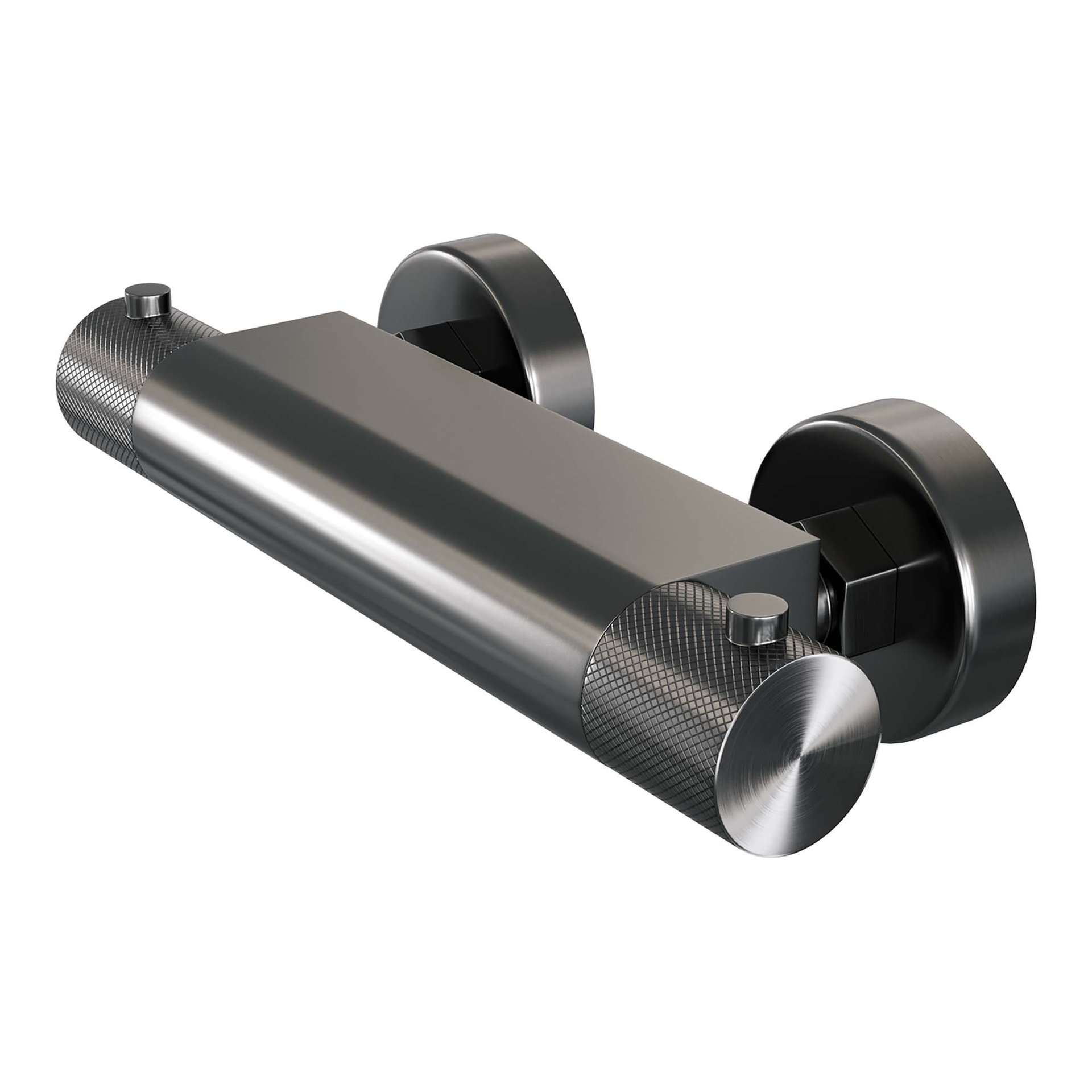 BRAUER Gunmetal Carving opbouw douche thermostaatkraan gunmetal geborsteld PVD