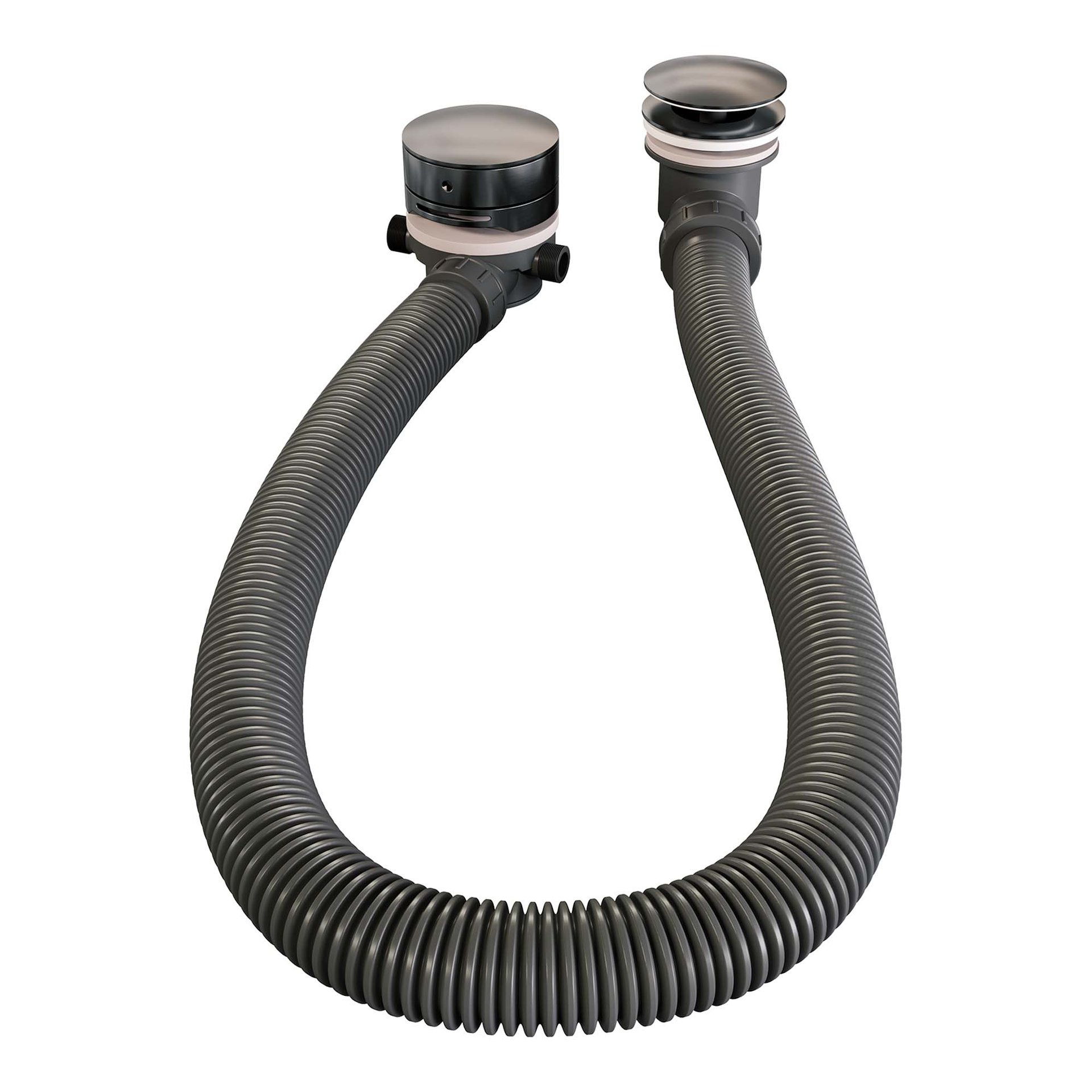 BRAUER Badvulcombinatie gunmetal geborsteld PVD