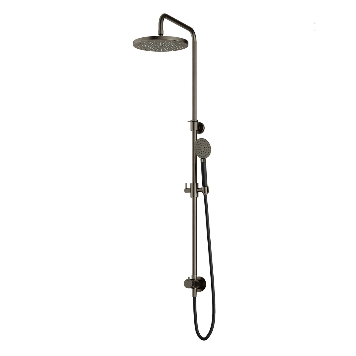 Hotbath Cobber Opbouw Regendoucheset Met Omstel, Hoofddouche 30cm En Ronde Handdouche Verouderd Ijzer
