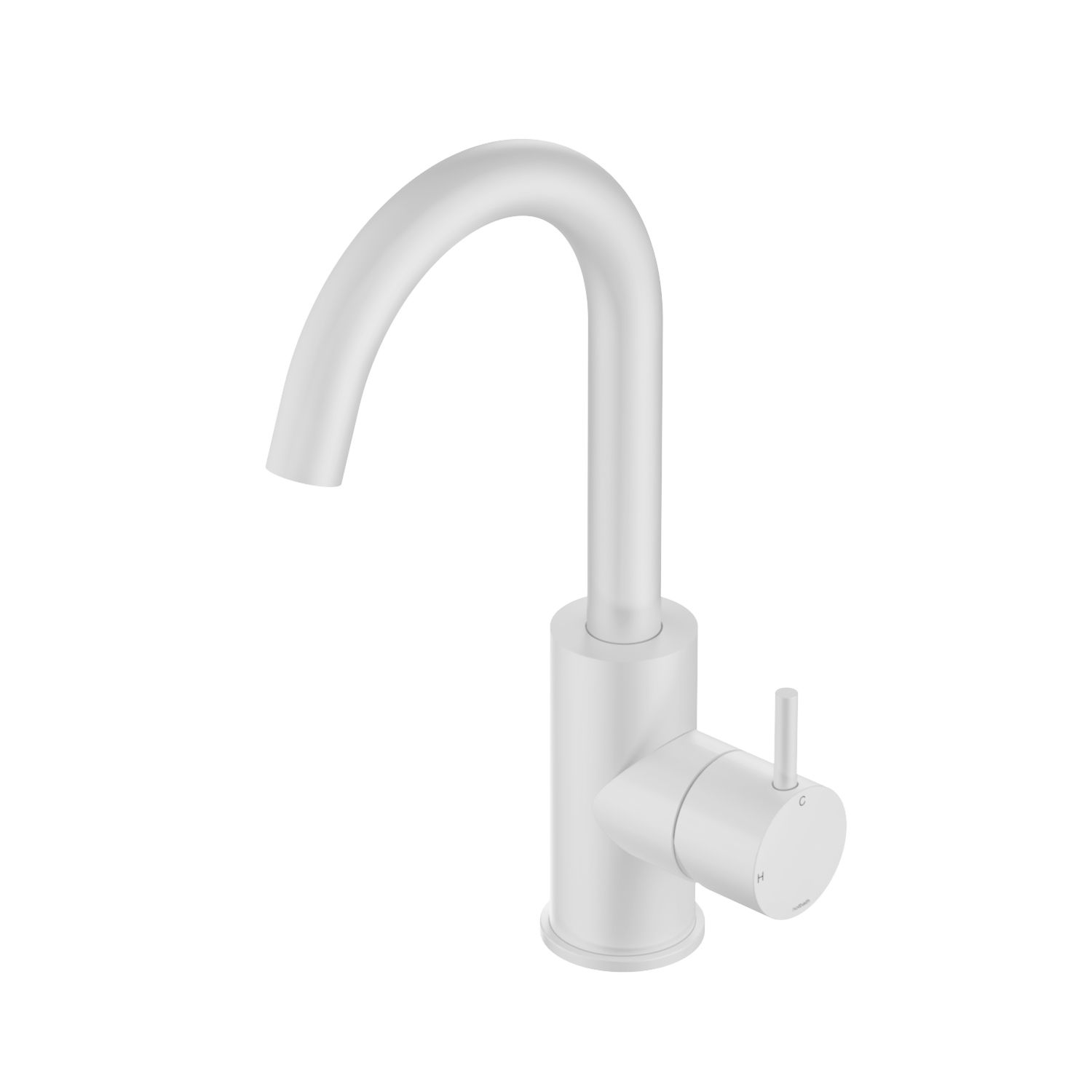 Hotbath Cobber Opbouw Wastafelmengkraan Met Draaibare Uitloop Mat Wit