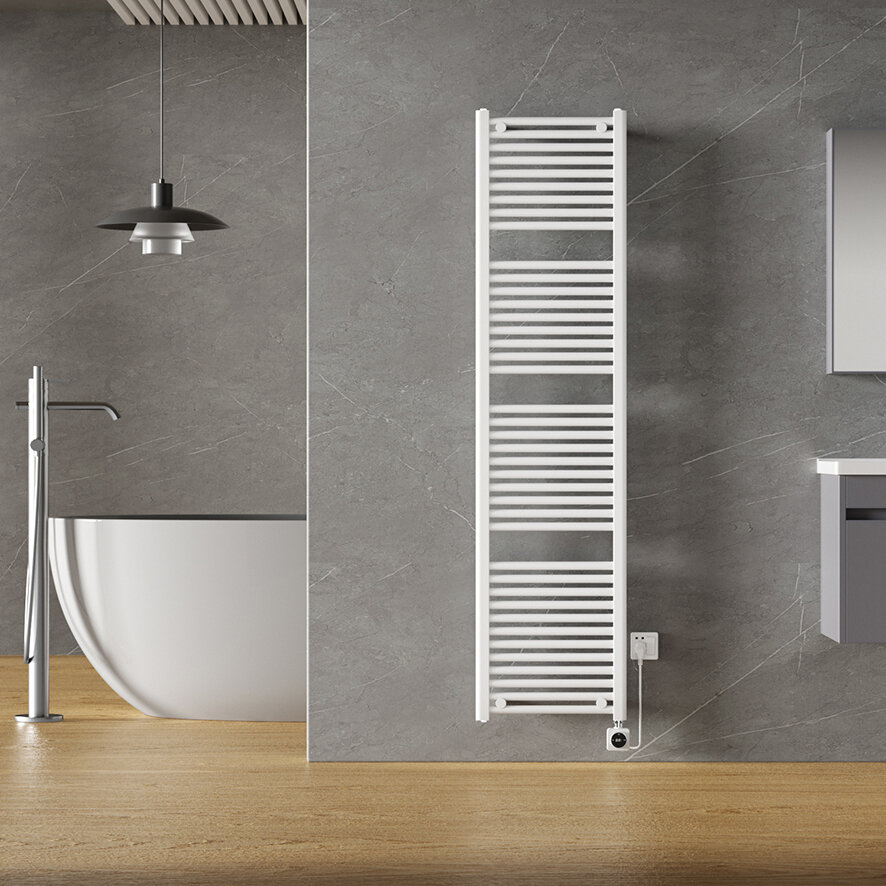 Elara Elektrische Radiator Smart WiFi 181.7x45 cm Glans Wit