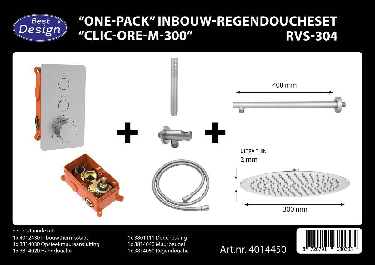 inbouw douchset