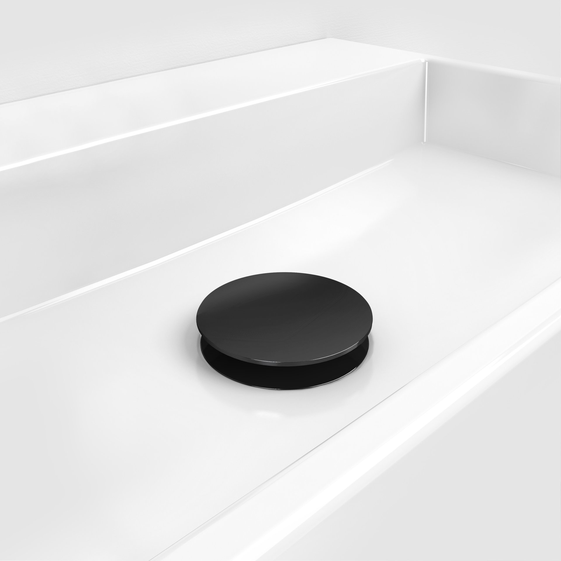 Clou Mini Wash Me Afvoerplug met Afdekkap niet Afsluitbaar 8x5.5 cm Mat Zwart