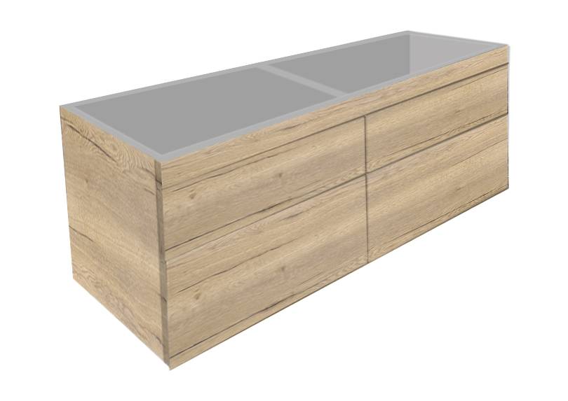 Best-Design Beauty-120-Halifax-Greeploos meubel onderkast 4-laden (uitlopend)