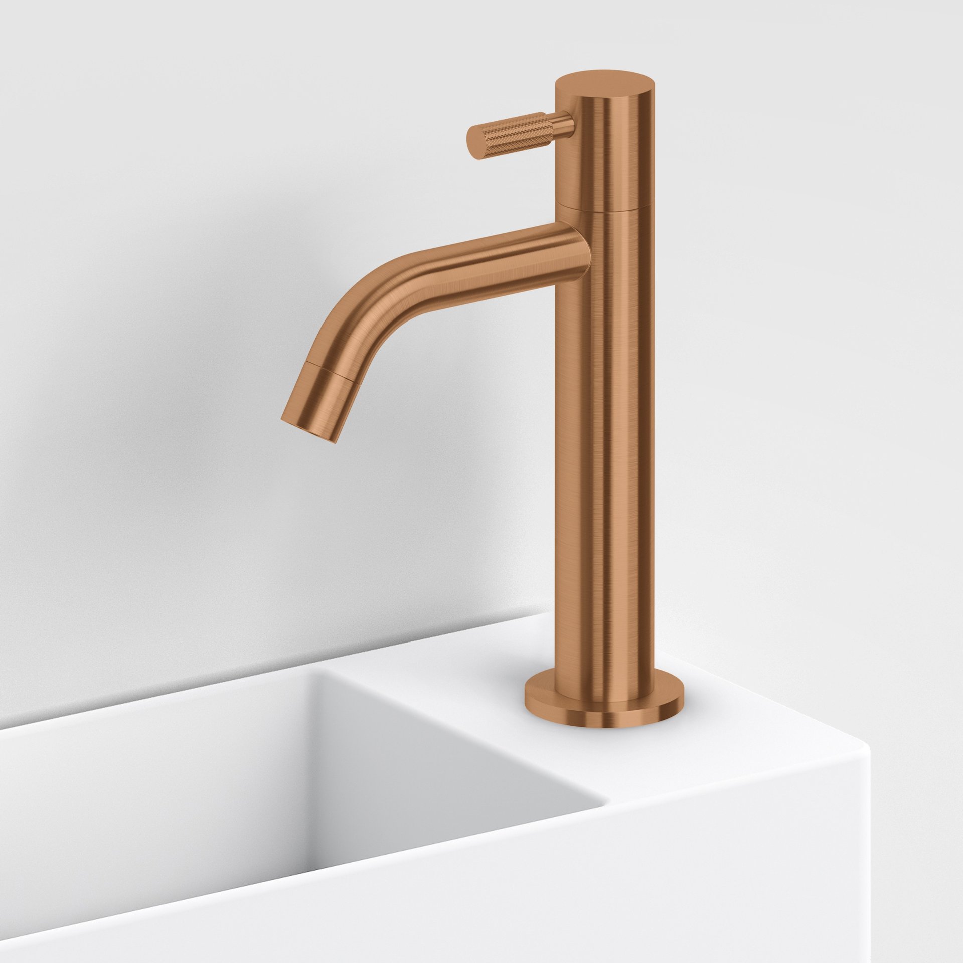 Clou Freddo 2 Fonteinkraan Hoog 12x19 cm Geborsteld Brons PVD