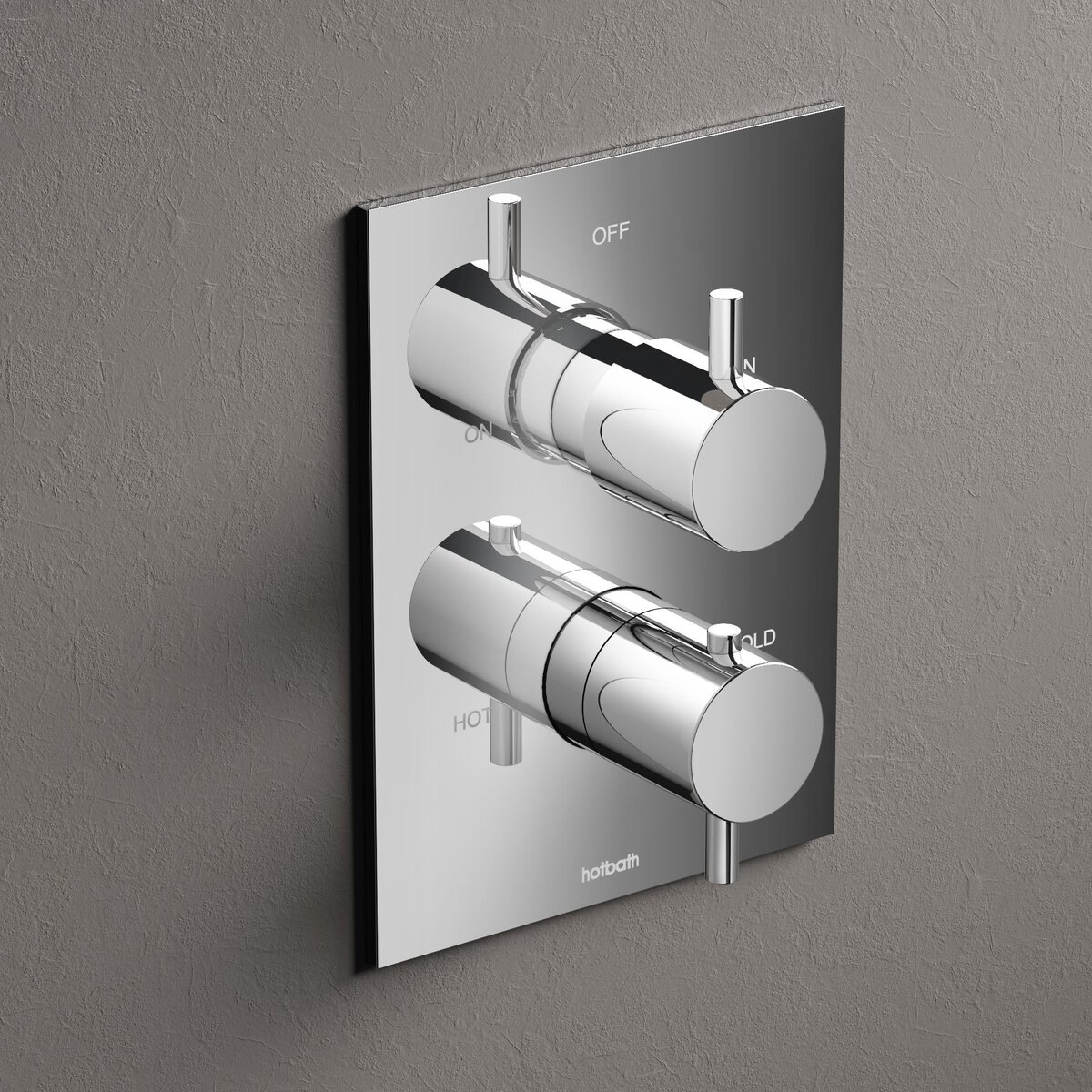 Hotbath Laddy Inbouw Thermostaatkraan Met 2-weg-omstel Vierkant Chroom (uitlopend model)
