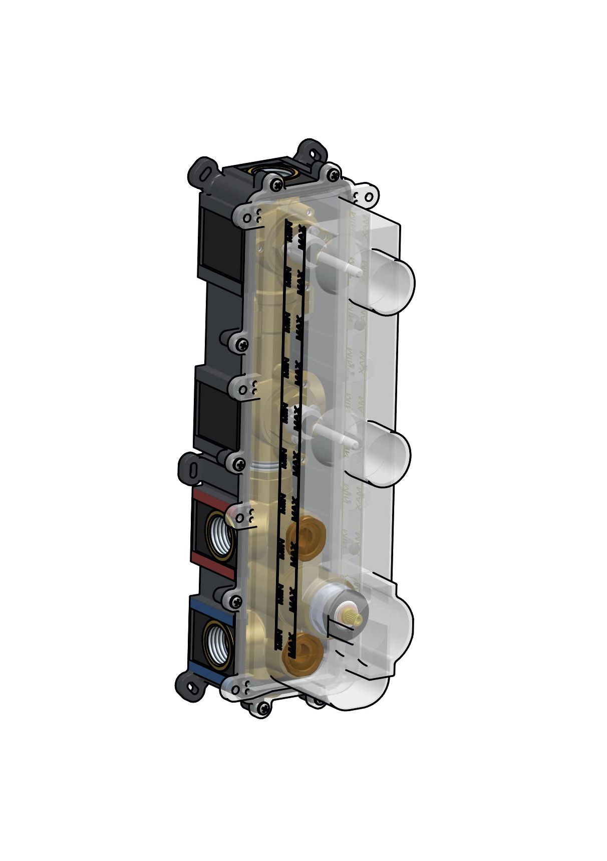 Hotbath - Inbouwbox Voor Inbouwthermostaat met 2 Pushbuttons Verticaal