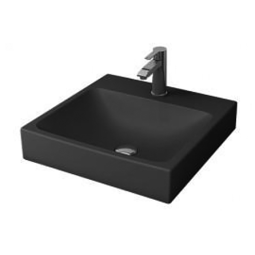 Bocchi Bocchi Scalae Design Wastafel Met Kraangat 485x480 Mat Antraciet