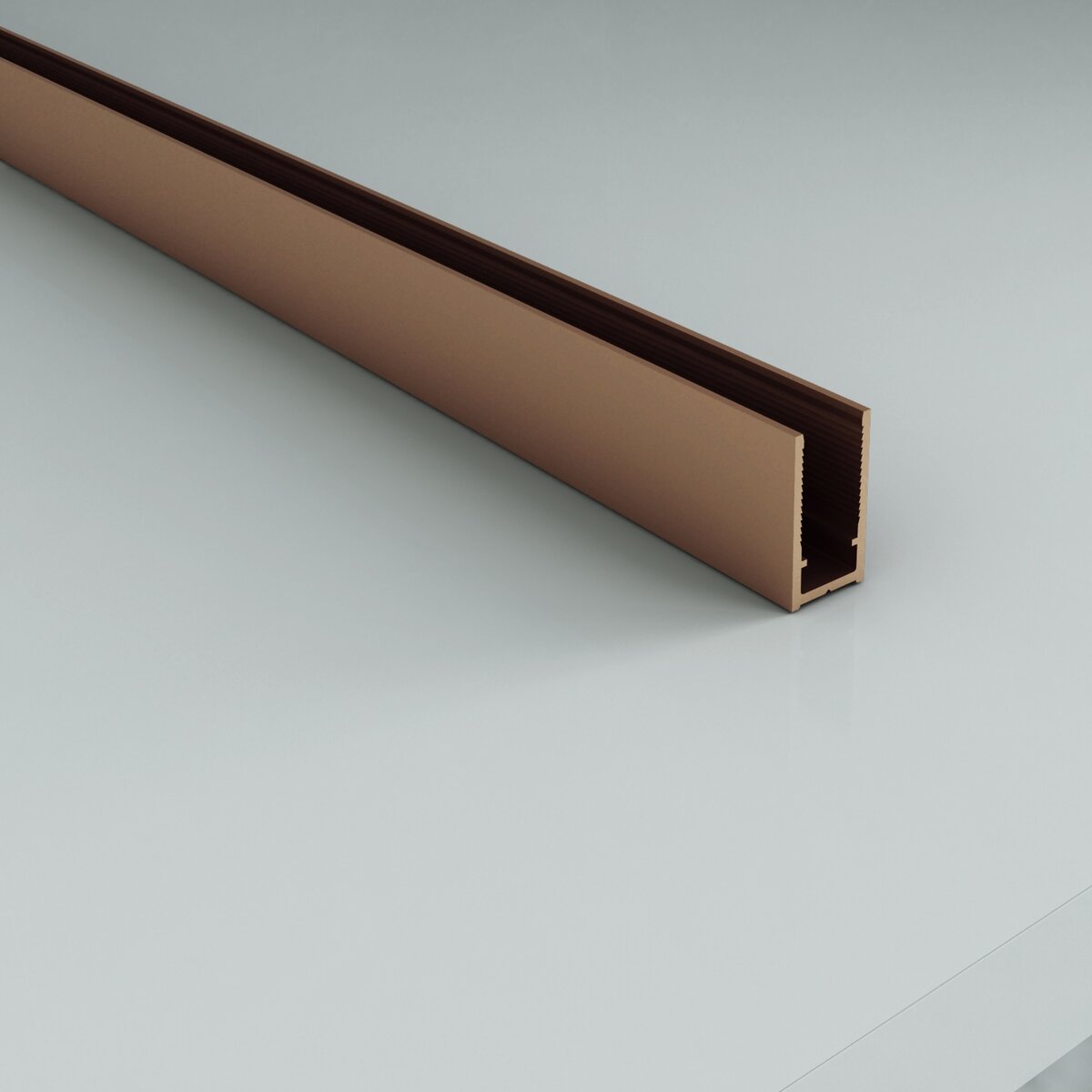 Creavit Aloni Muurprofiel Voor Douchewand Geborsteld Koper 200cm