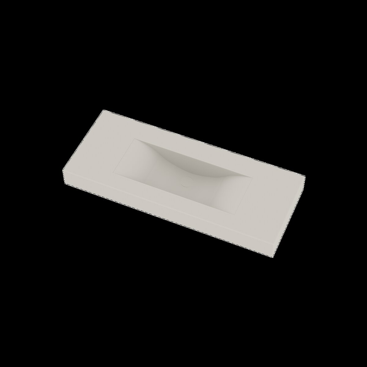 Ideavit Wastafel Solidvolo 120x48x11 cm Solid Surface Mat Wit