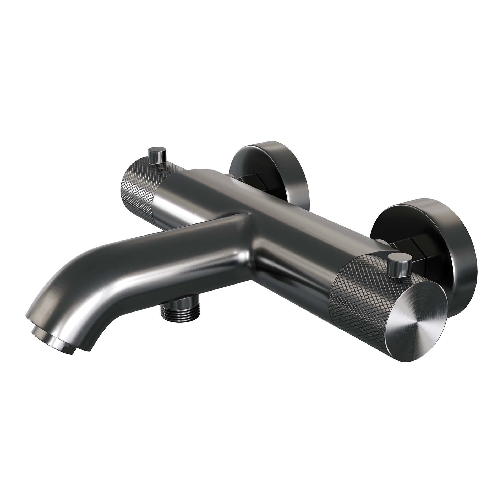 BRAUER Gunmetal Carving opbouw baddouche thermostaatkraan gunmetal geborsteld PVD