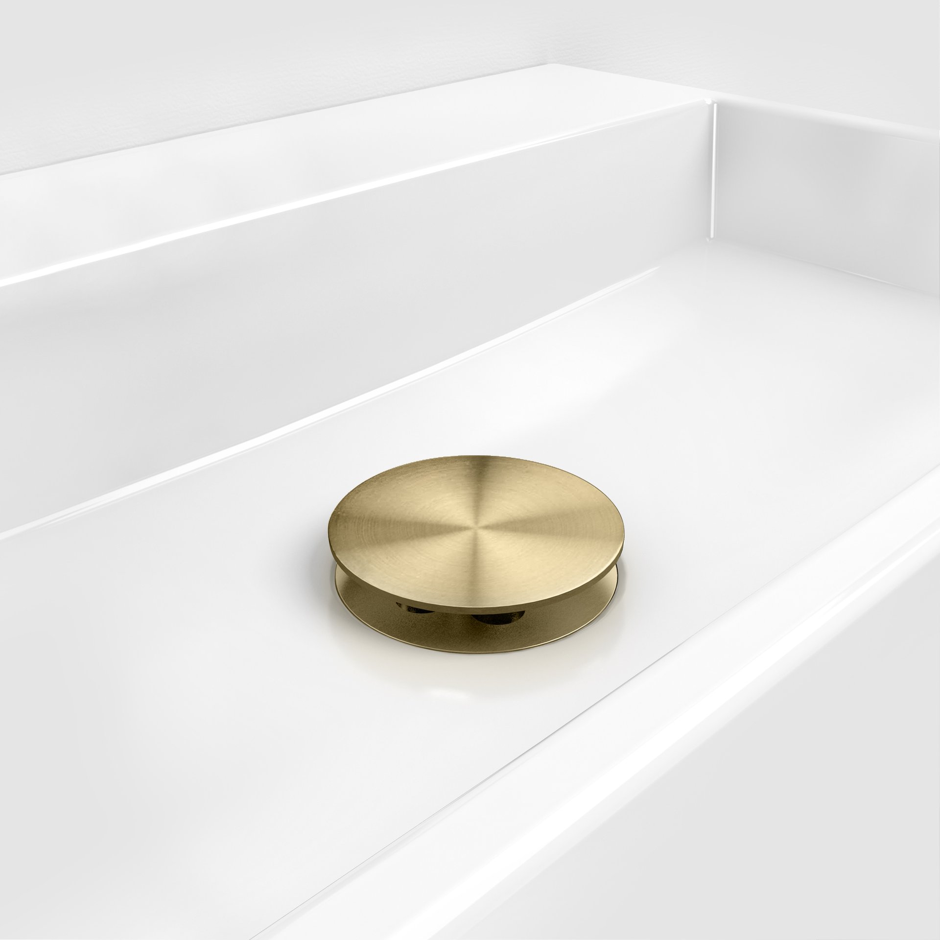 Clou Mini Wash Me Plug met Afdekkap 8x5.5 cm Geborsteld Goud PVD