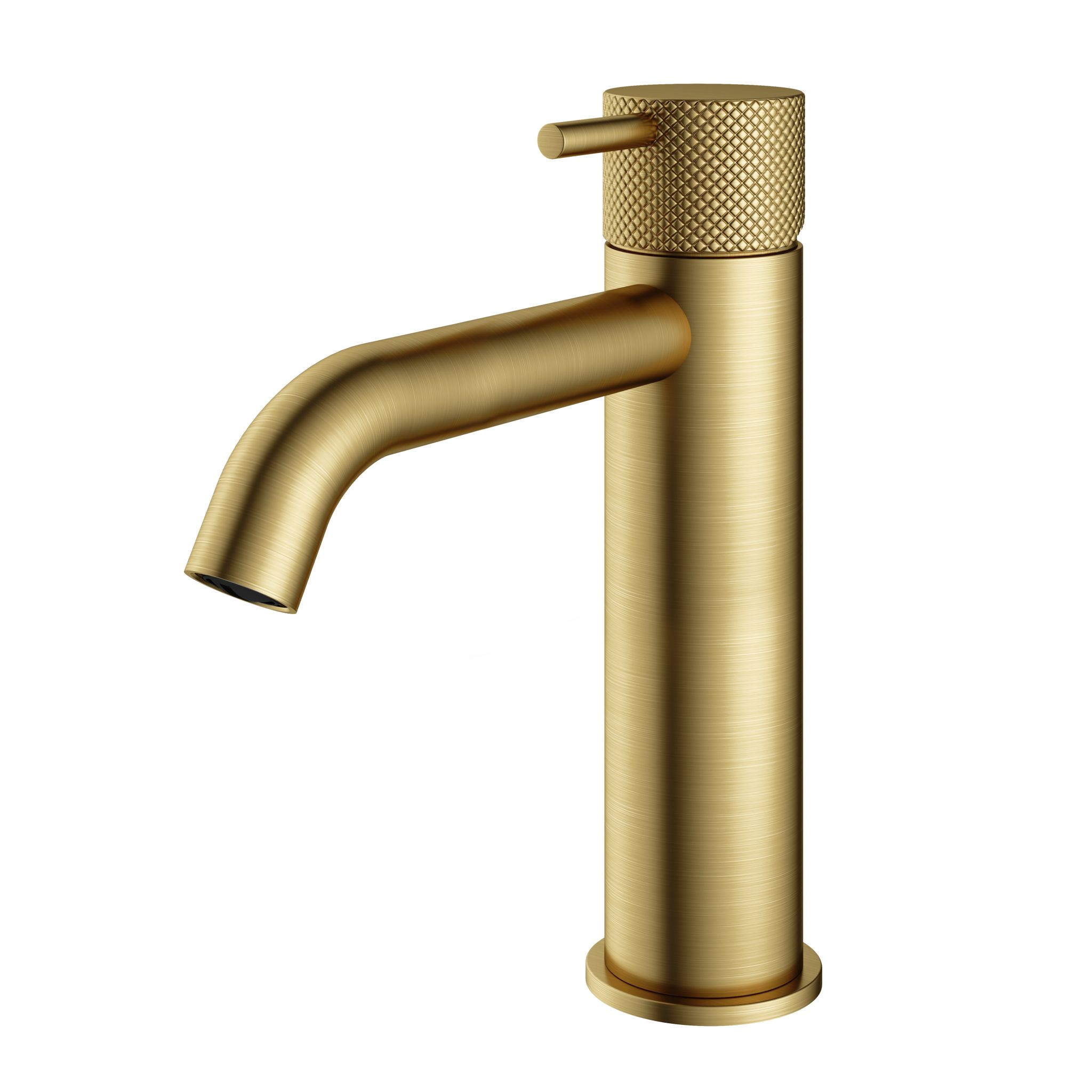 Hotbath Cobber X Opbouw Wastafelmengkraan Middelhoog Geborsteld Messing PVD