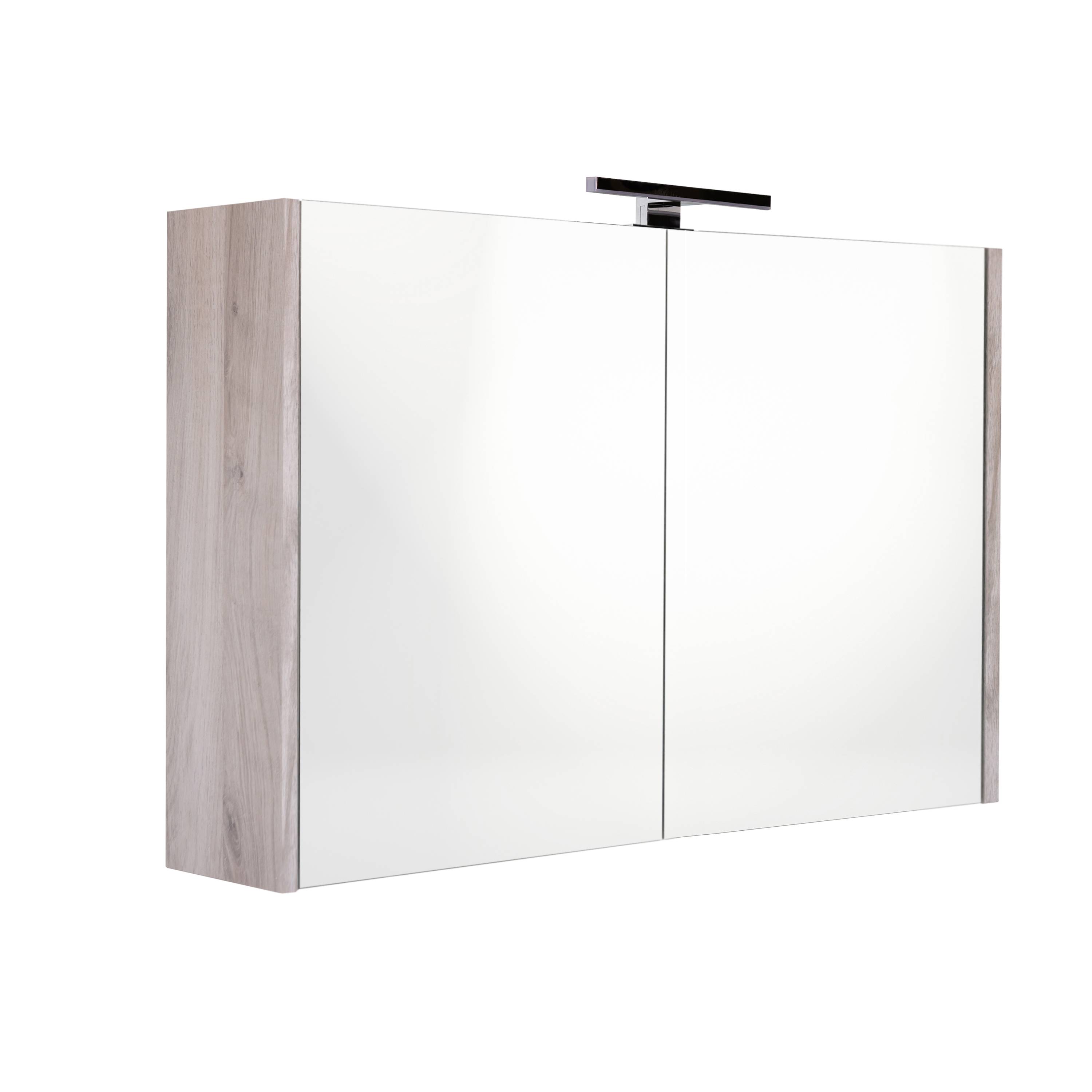 Best-Design Happy-Grey MDF spiegelkast + verlichting 100x60cm (uitlopend)