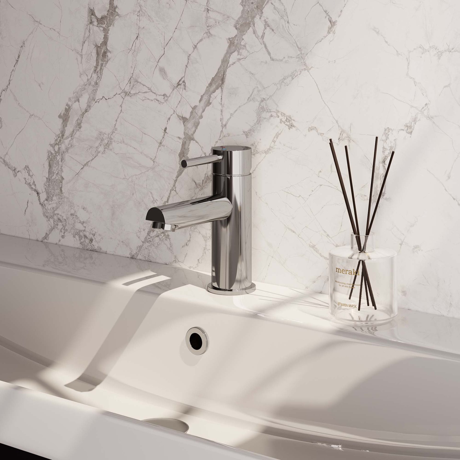BRAUER Stripe lage opbouw wastafelmengkraan model A chroom
