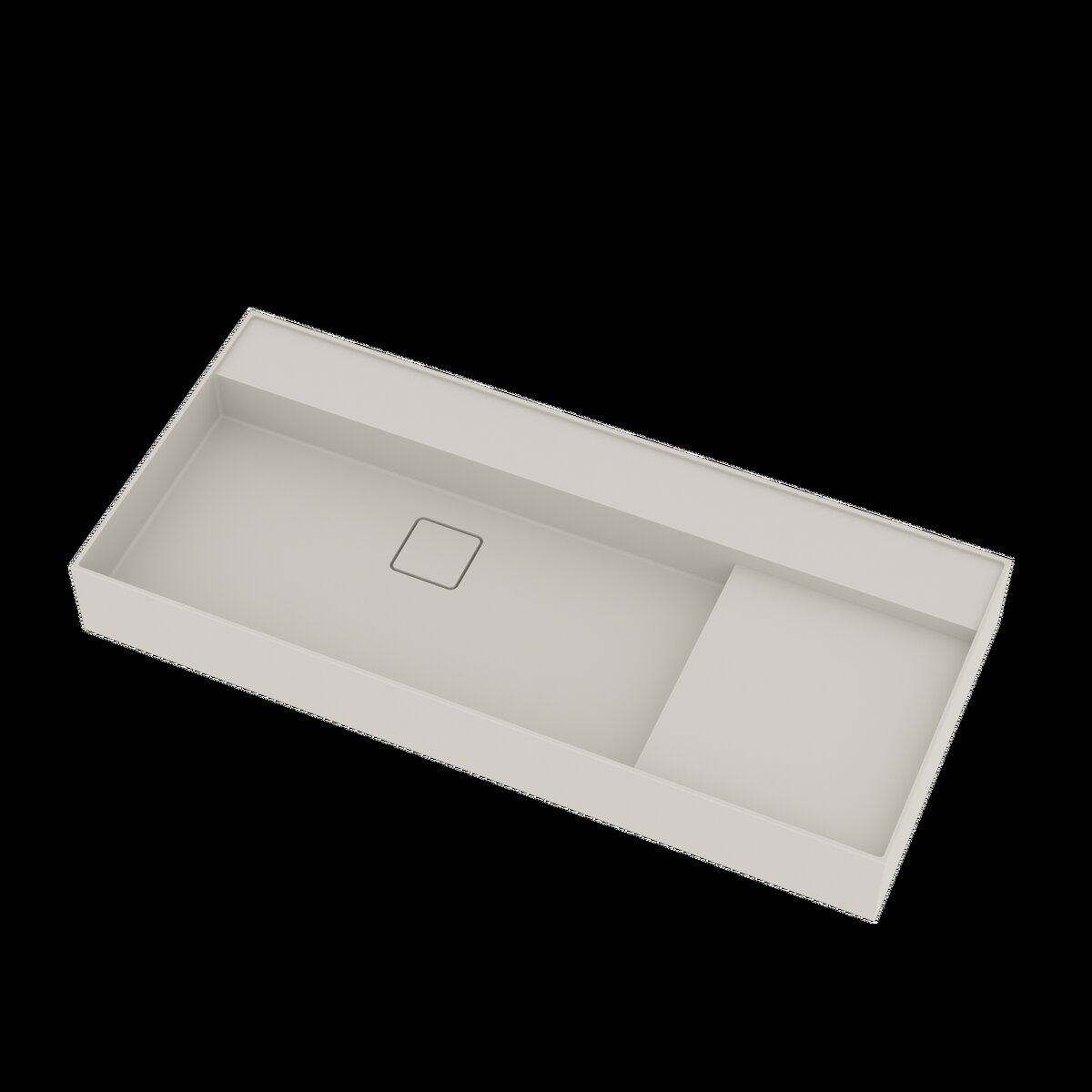 Ideavit Opbouw Waskom Solidbliss 100x45x12 cm Solid Surface Mat Wit