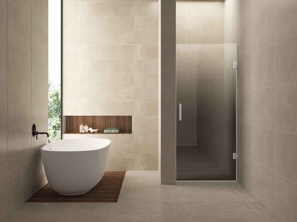 Less nisdeur rechts 700 x 2000 x 8 mm nano spiegelrook- naar helder glas/geborsteld staal