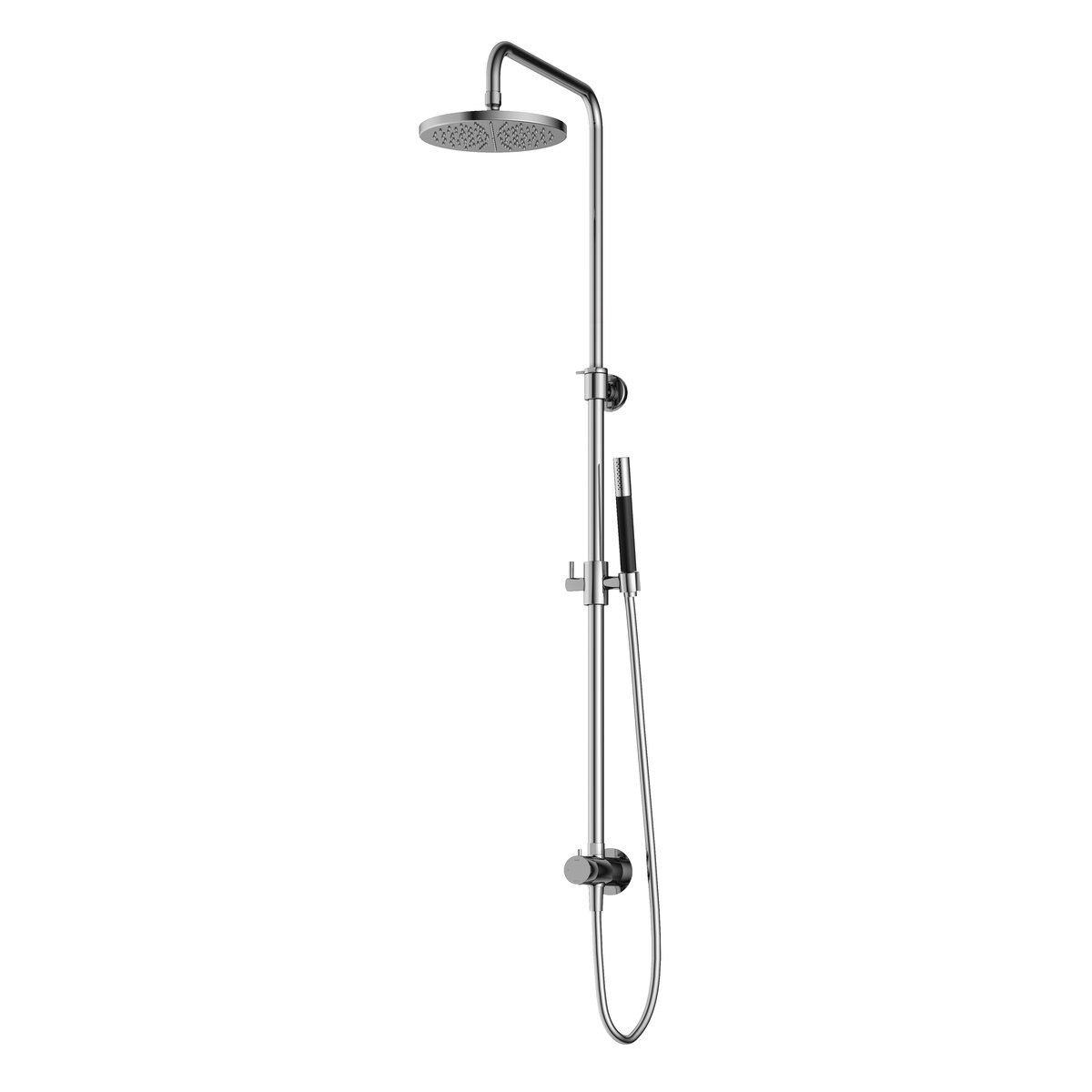 Hotbath Cobber Opbouw Regendoucheset Met Omstel, Hoofddouche 20cm En Staafhanddouche Chroom
