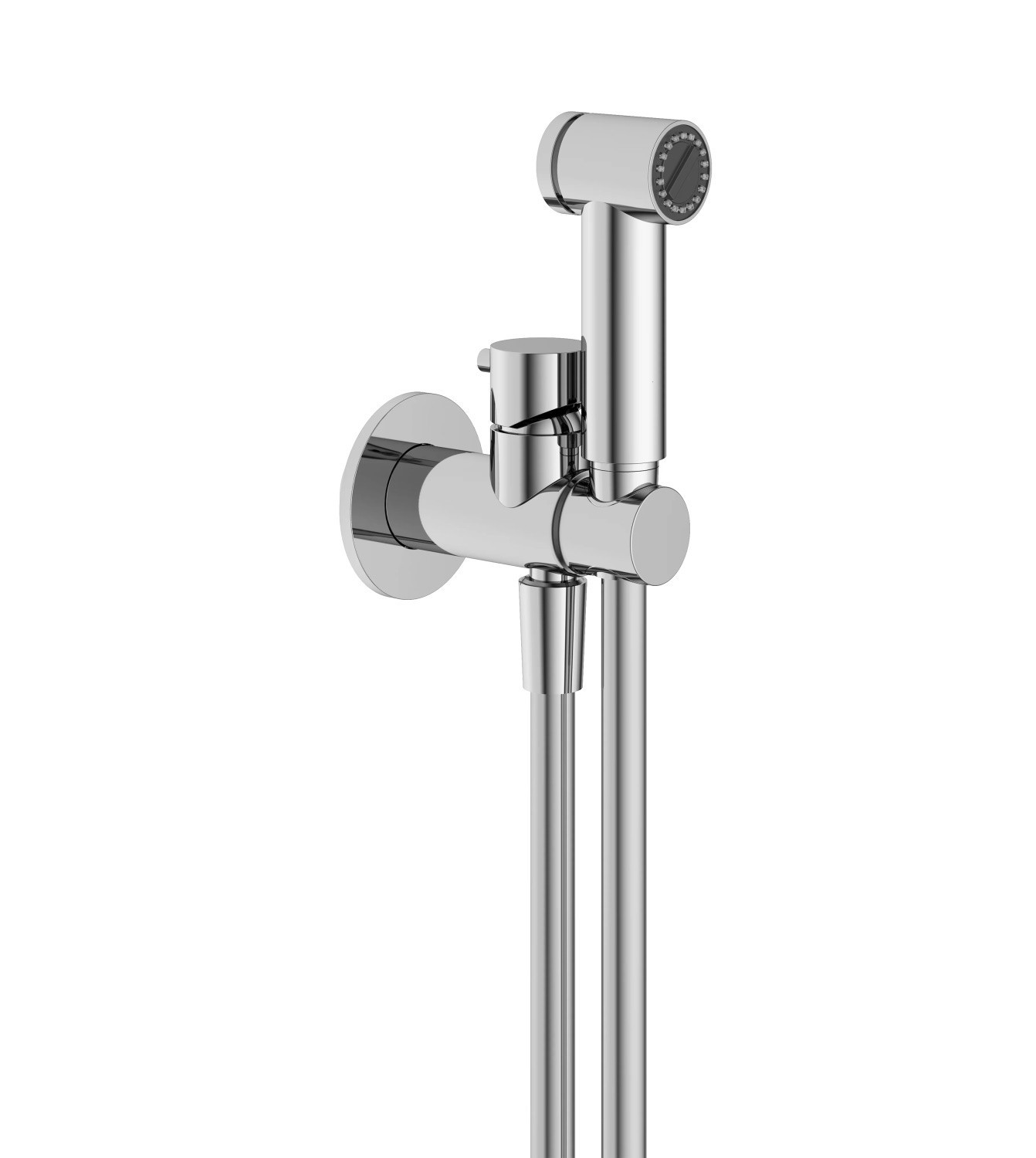 Hotbath Cobber Afbouwdeel - Bidetkraan Met Doucheslang En Houder Chroom (uitlopend model)