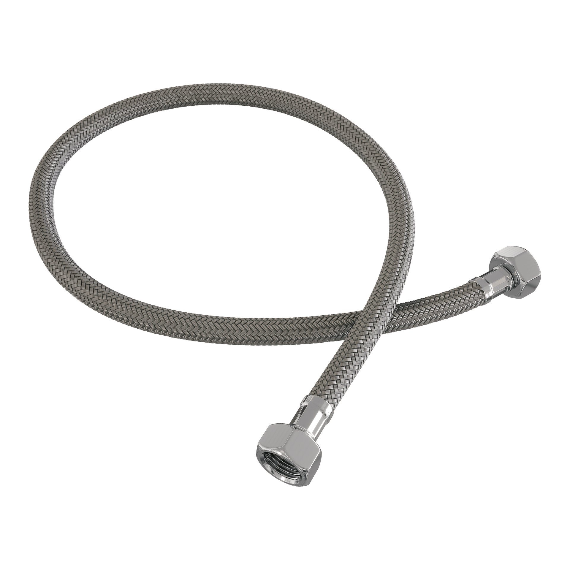 BRAUER Flexibele aansluitslang gevlochten 300 mm chroom