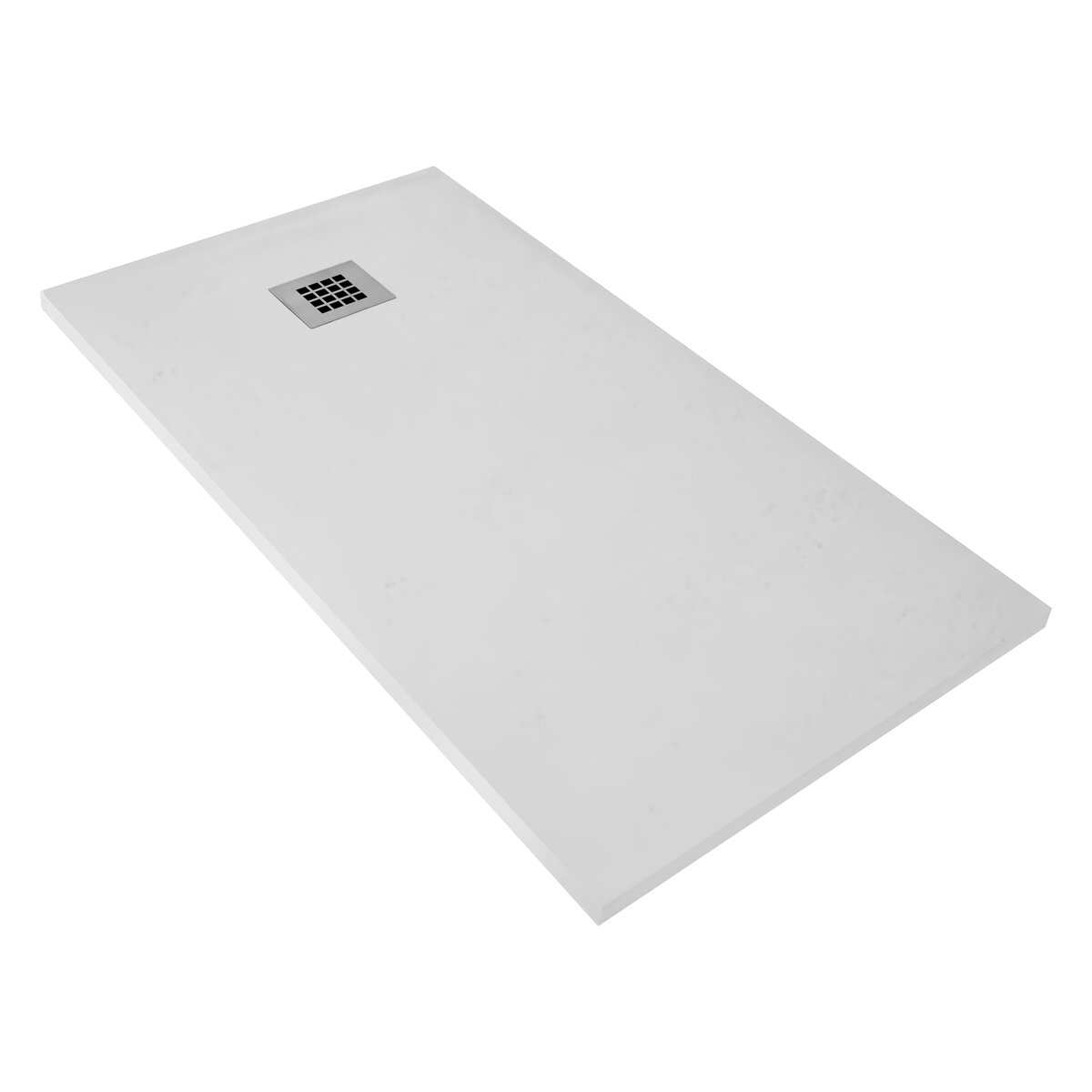Creavit Aloni Madison Flat Composietsteen Douchebak Wit 100x100x3cm Antislip Inkortbaar