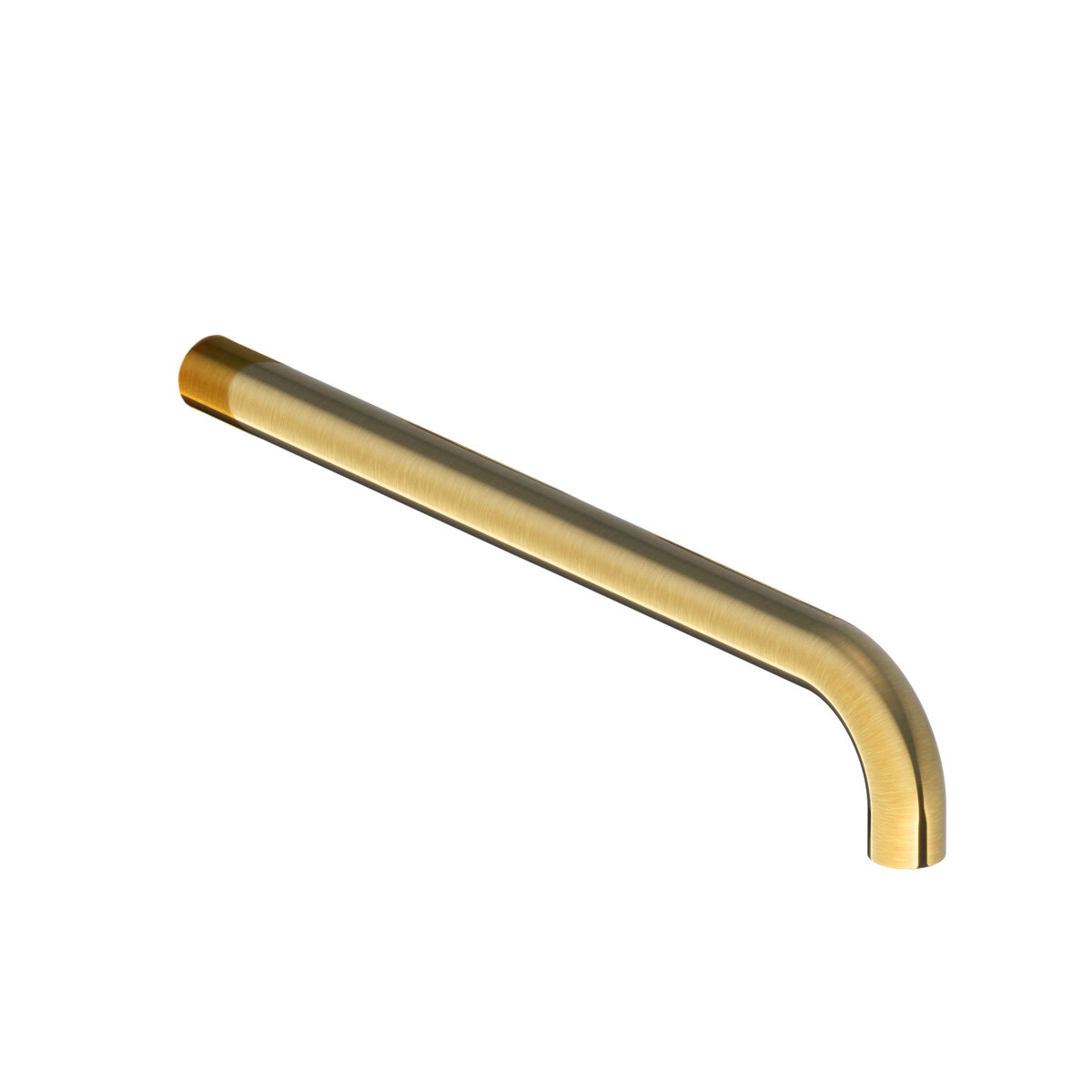Hotbath Cobber CB094 uitloop tbv cb005 / cb006 - 25cm - geborsteld messing PVD