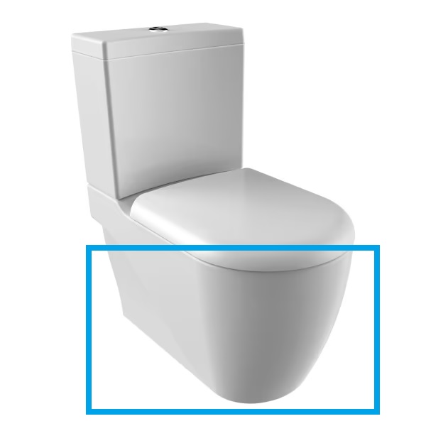 Creavit Grande Xxl Staande Wc Onderpot Wit, Zonder Sproeier (Bidet), Muur/Onder-Uitgang