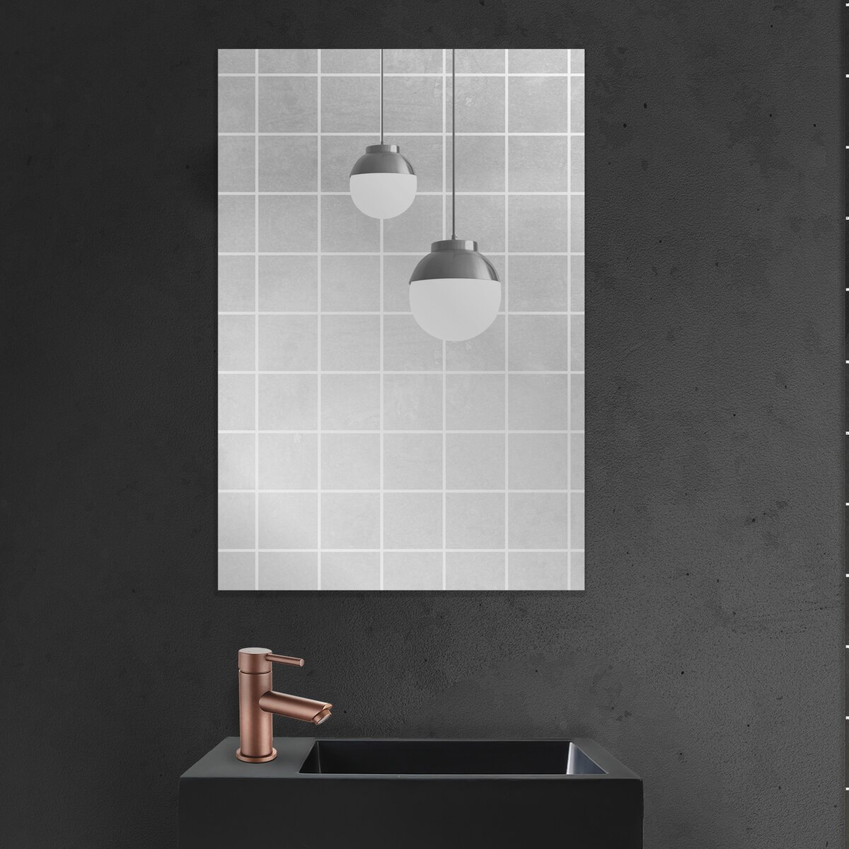 Creavit Aloni Spiegel Met Lijst Hout 66×46 cm