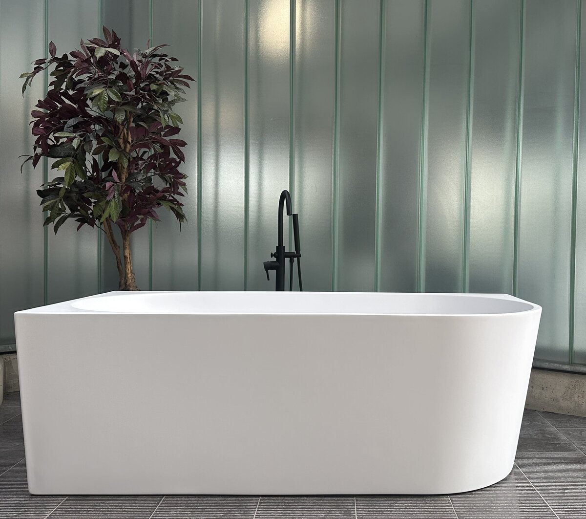Ligbad / Hoekbad Jade - Half Vrijstaand Links - 170x80x58 cm - Glasvezelversterkt Acryl - Mat Wit - Inclusief Waste en Overloop