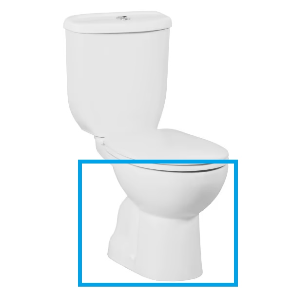 Creavit Sedef Staande Wc Onderpot Wit, Zonder Sproeier (Bidet), S-Trap