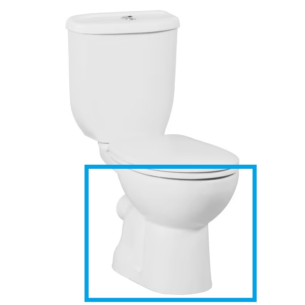 Creavit Sedef Staande Wc Onderpot Wit, Met Sproeier (Bidet), P-Trap