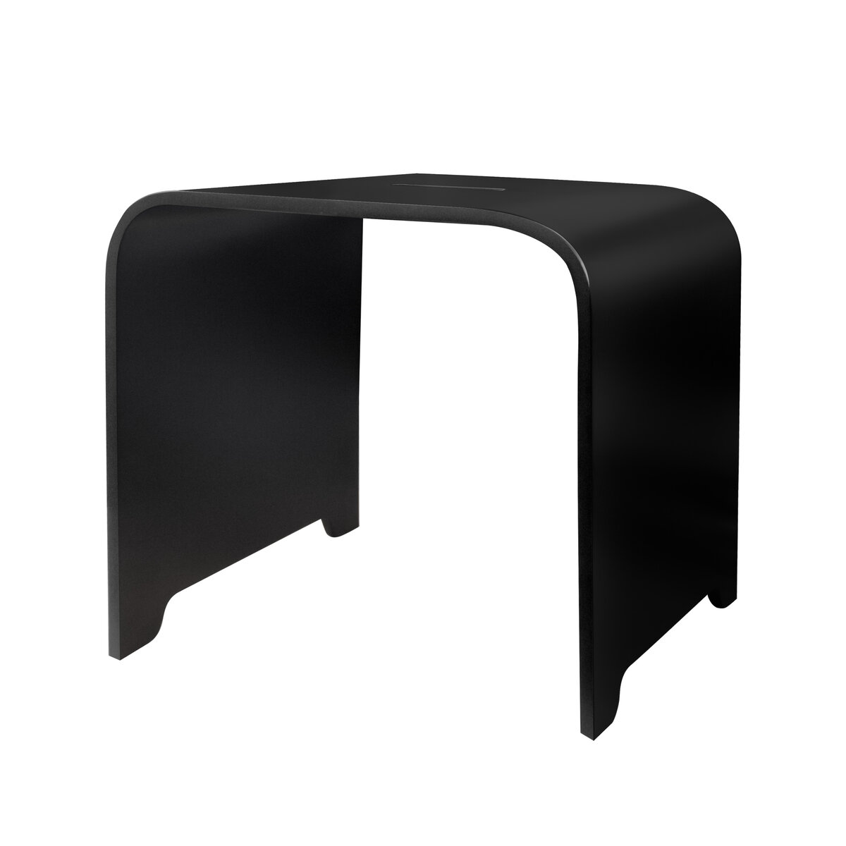 Creavit Aloni Solid Surface Badkamerkruk Mat Zwart 31×38×38 cm