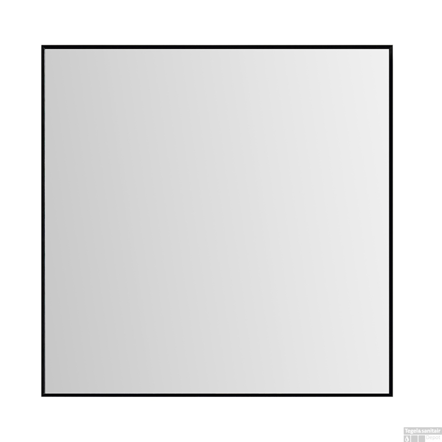 Ribbella spiegel met frame 100 cm mat zwart
