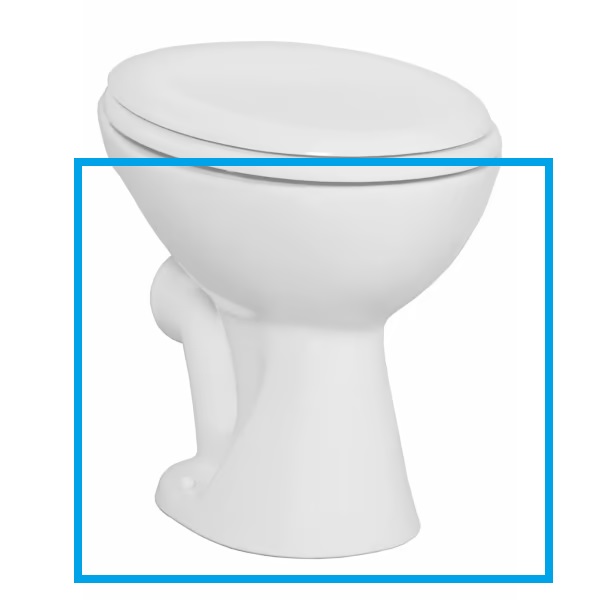 Creavit Staande Wc Onderpot Wit, Met Sproeier (Bidet), P-Trap